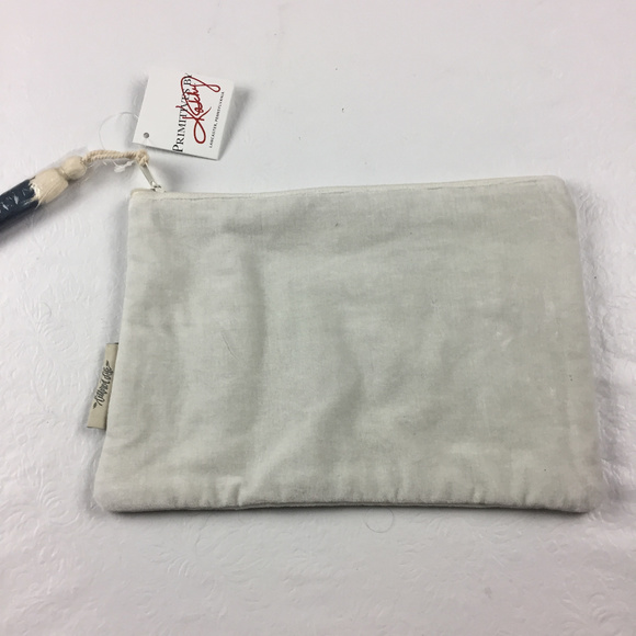 Luxe Velvet Zipper Bag Metallic LOVE Rose Gold - Picture 4 of 4